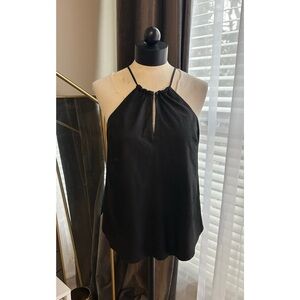 Joie Top Size XS Women’s Black Halter Lambskin and Silk Lightweight
